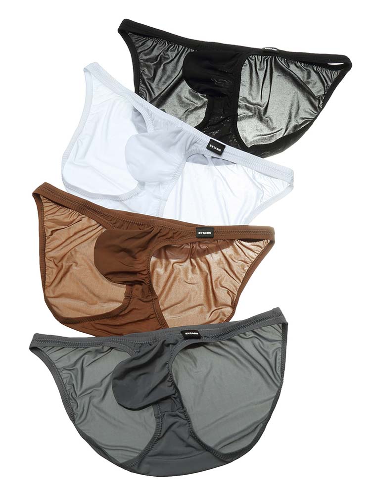 Men's Sexy Solid Color U-Convex Pouch Briefs
