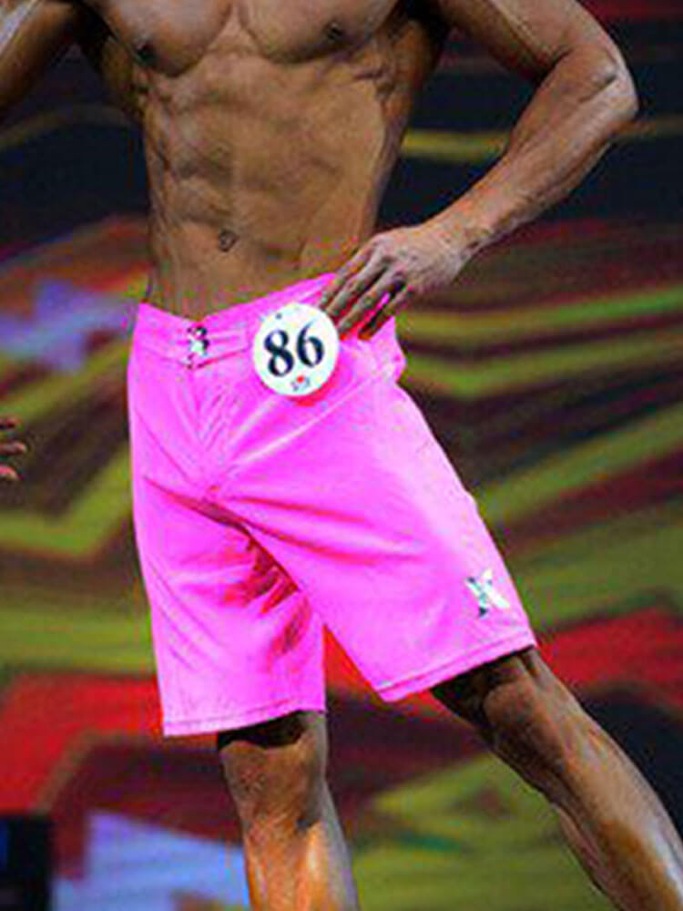 Men's Printed Bodybuilding Beach Drawstring Shorts