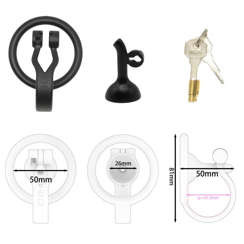 [2.0 Upgrade] Inverted Male Chastity Cage with Optimized Extended Urethral Tube – Ergonomic Stealth Design