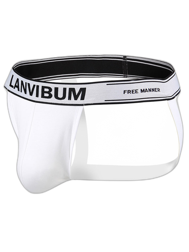 4 Pack Men's Mid-Rise Sexy Comfortable Cotton Jockstrap