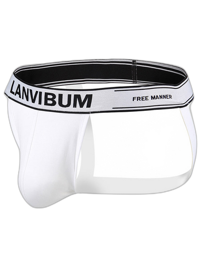 4 Pack Men's Mid-Rise Sexy Comfortable Cotton Jockstrap