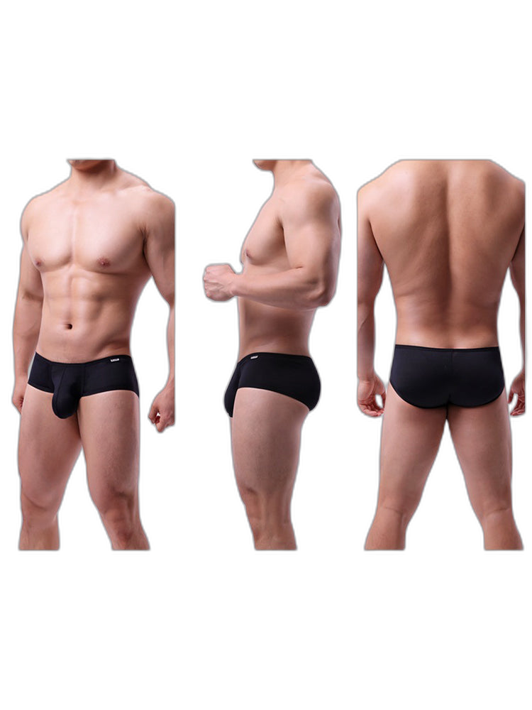2 Pack Men's Low-Rise Contoured Pouch Stretch Fit Sporty Cut Trunks