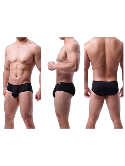 2 Pack Men's Low-Rise Contoured Pouch Stretch Fit Sporty Cut Trunks