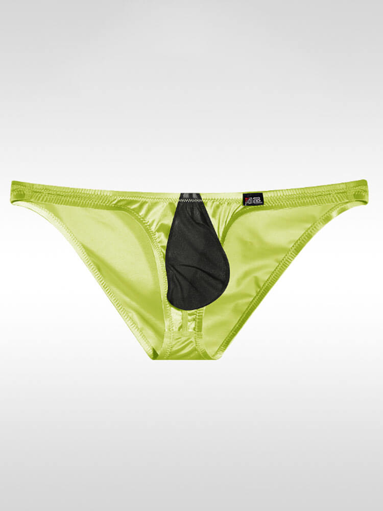 Men's Ultra-Thin Ice Silk Color-Blocked Briefs