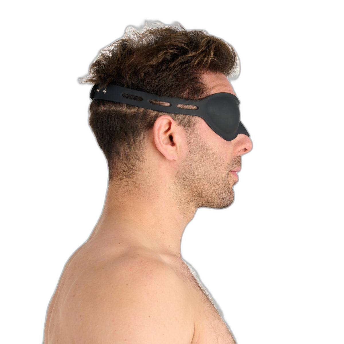 Prowler RED Silicone Full Blindfold Black