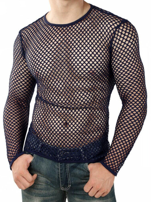 Cutout Mesh Sheer Body Top