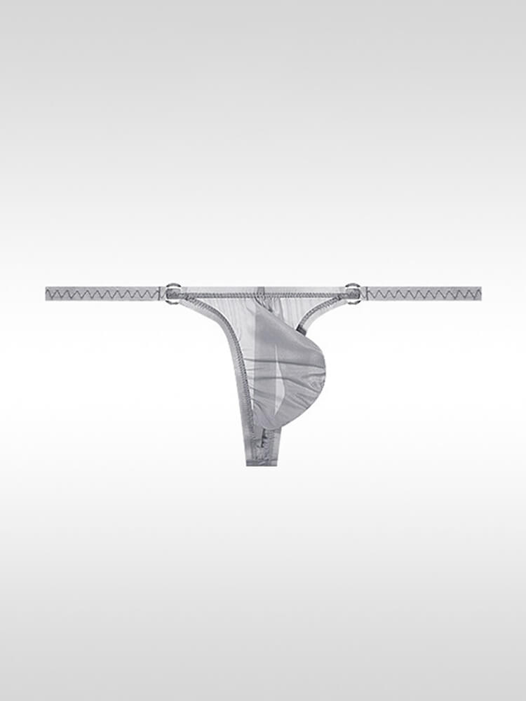 Men's Sexy Ultra-Thin Ice Silk Sheer Low-Rise Thong