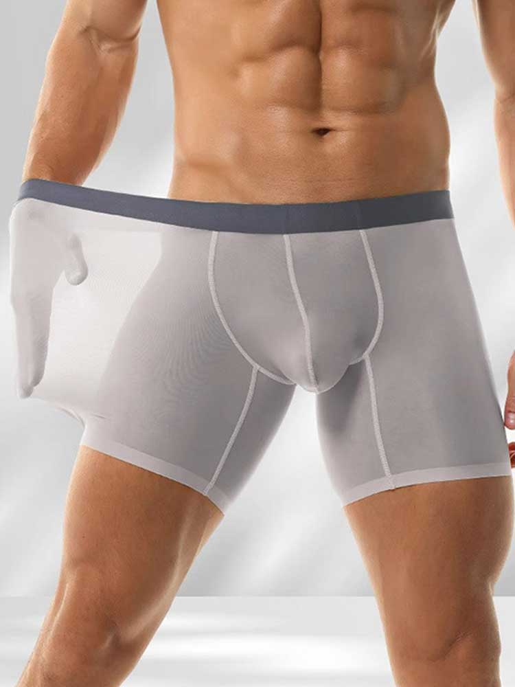 Men's Sexy Seamless Anti-Chafing Elastic Boxer Briefs