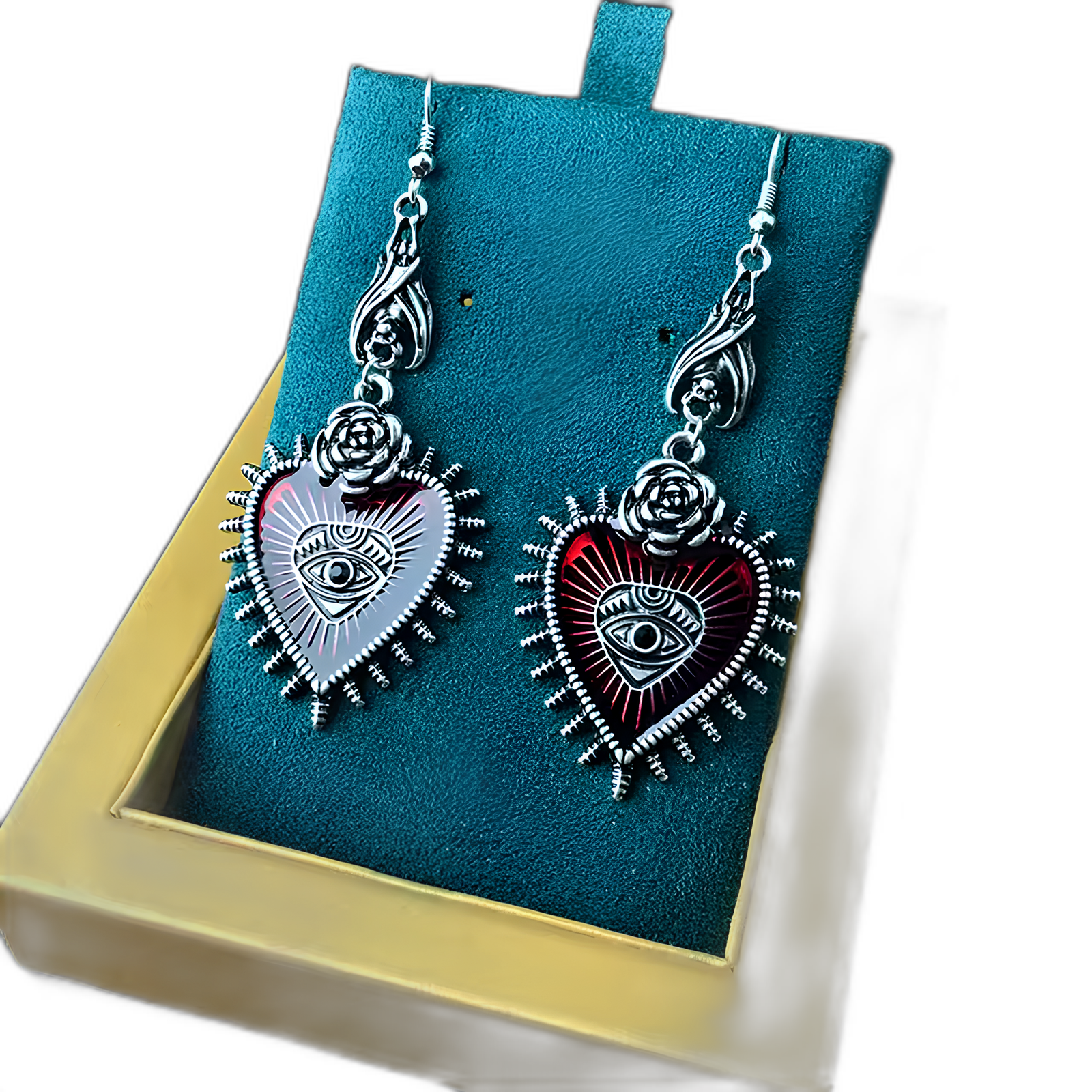 Blood Rose Earrings