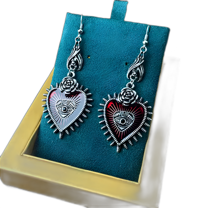 Blood Rose Earrings