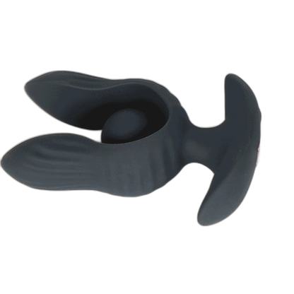 Petal - Inflatable Vibrating Butt Plug - Black Anal Dilator