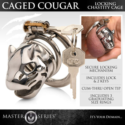 Caged Cougar Locking Chastity Cage