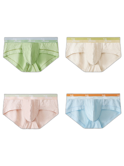 3 Pack Men's Baby Cotton High-Stretch Skin-Friendly Breathable Briefs