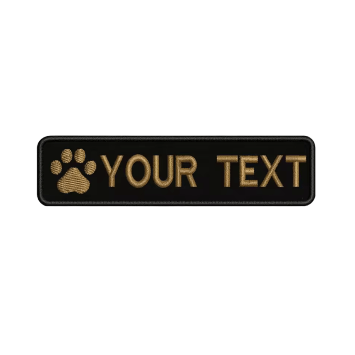 Custom Paw Patch 10cm X 2.5cm Gold