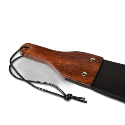 Prowler RED Leather & Wood Flapper Paddle