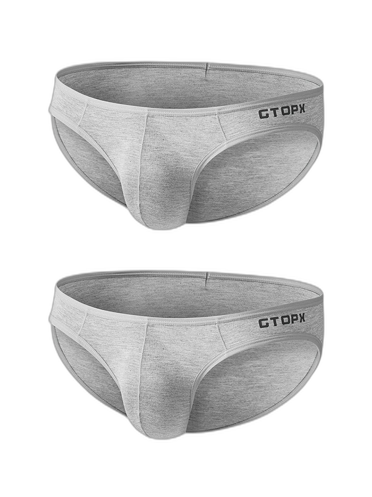 2 Pack Men's U-Shaped Pouch Single Layer Moisture-Wicking Comfortable Sexy Bikini