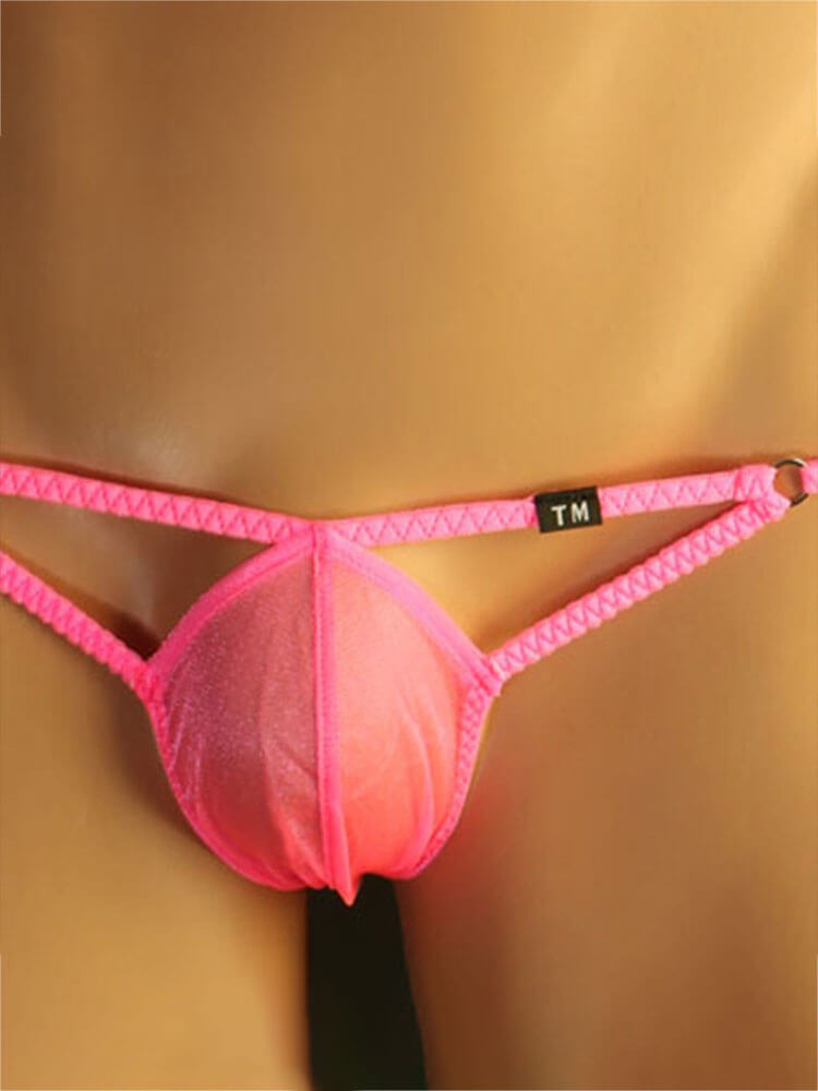 Men's Sexy Sheer Cutout Thin Strap Thong