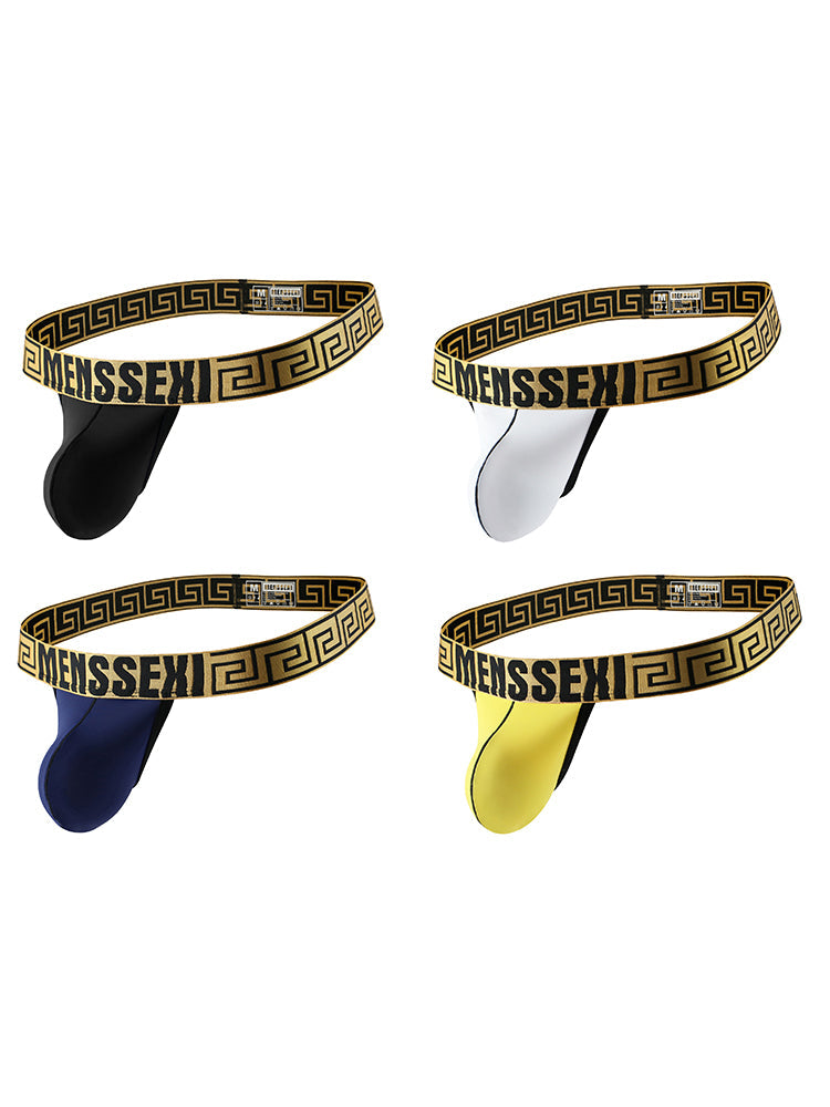 4 Pack Men's Single Pouch Ice Silk Sexy Thong