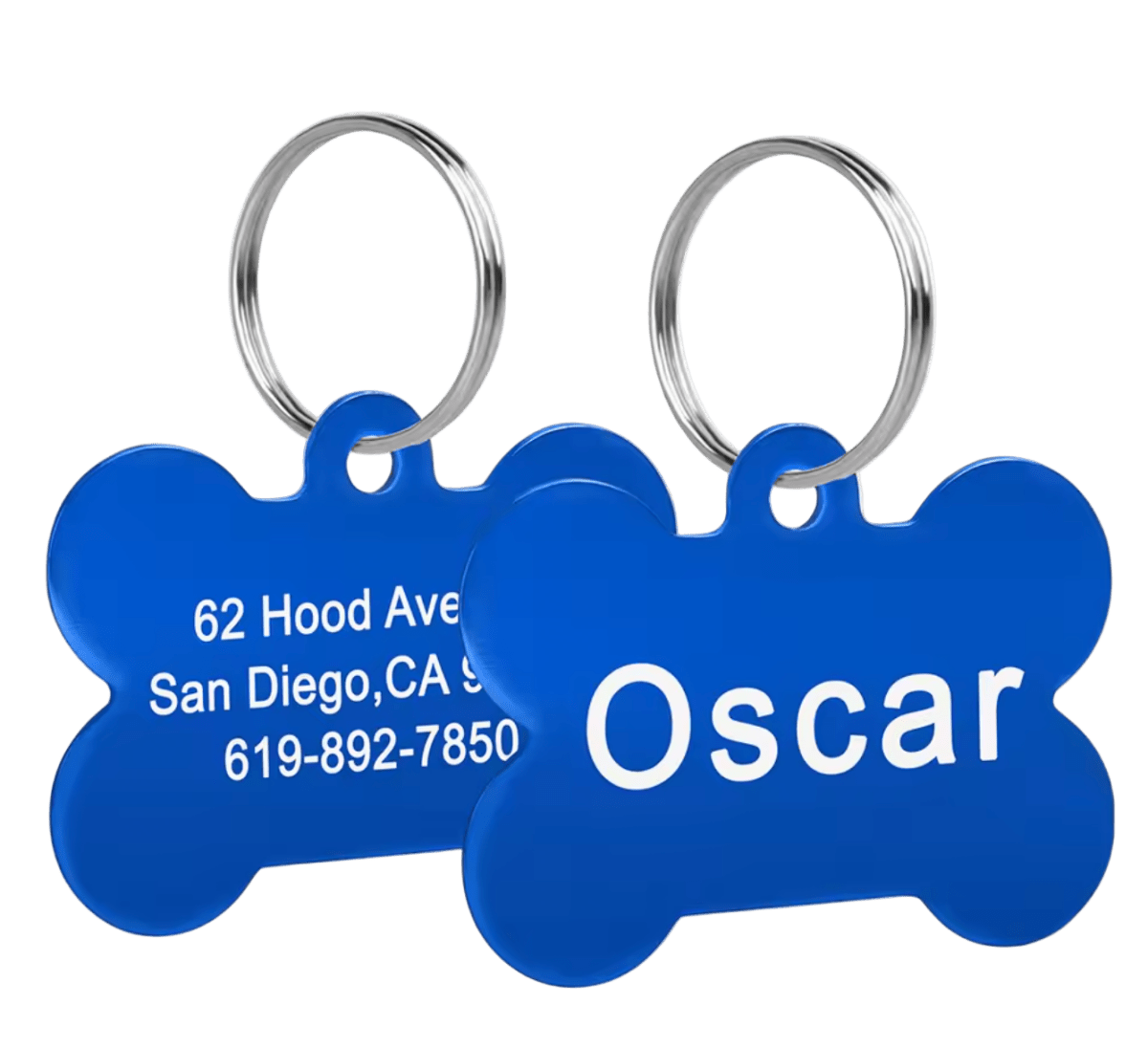 Custom Metal Tag Blue