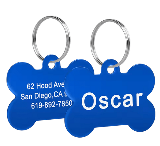 Custom Metal Tag Blue
