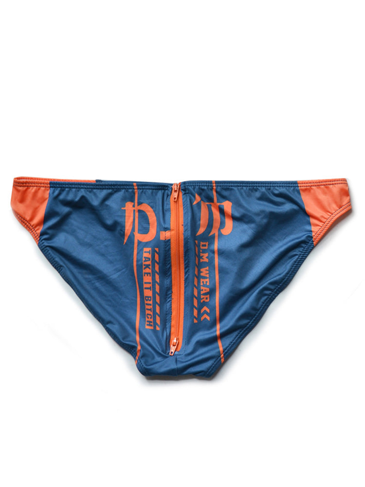 D.M Low Rise Sexy Zipper Briefs
