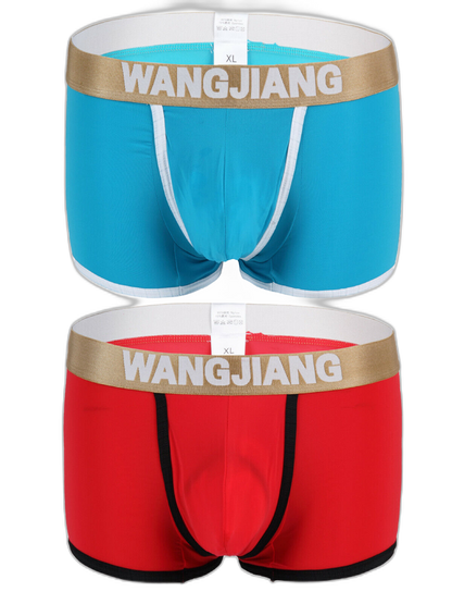 2 Pack Men's U Convex Pouch Trunks With Open Fly