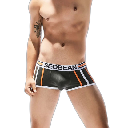 SEOBEAN Racing Stripes Low Rise Boxer Briefs