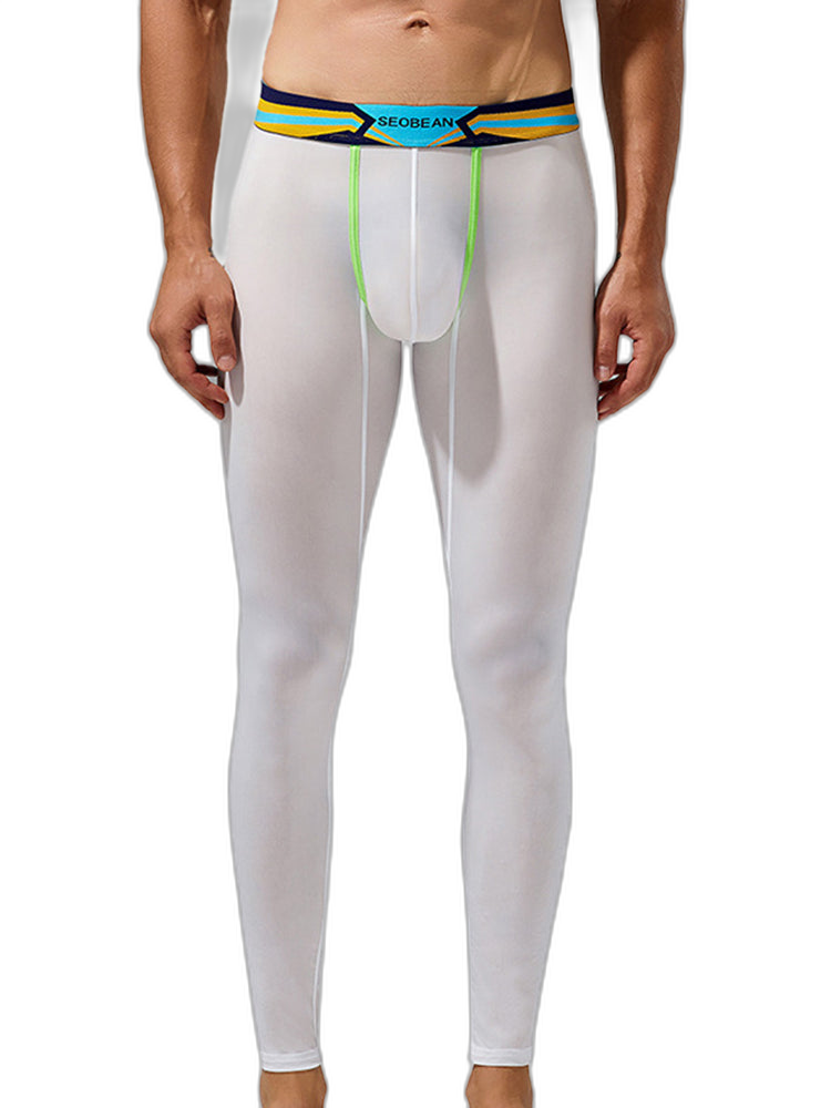 Men's Sexy Sport Long Johns With Large Pouch