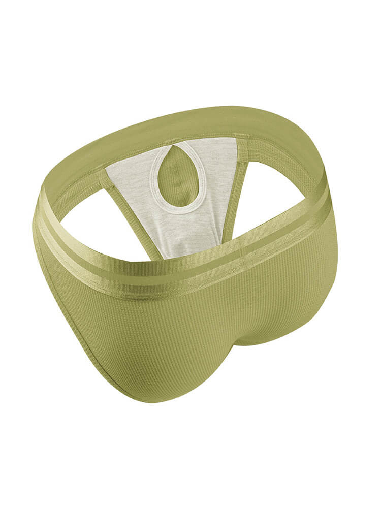 Men's Waffle Separate Pouch High-Leg Cut Briefs