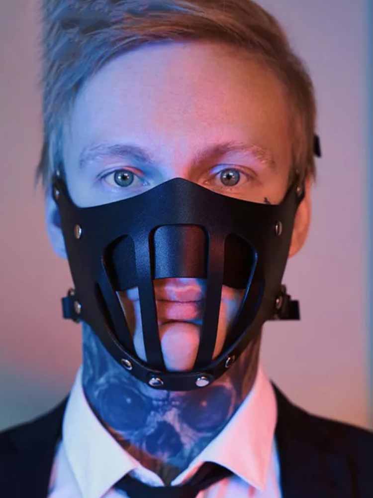 Rabbit Ear Half Facemask - Black