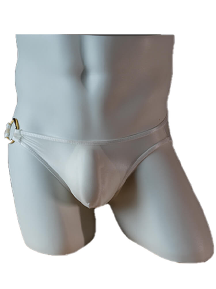 Men's Elastic Transparent Side Ring Design Briefs