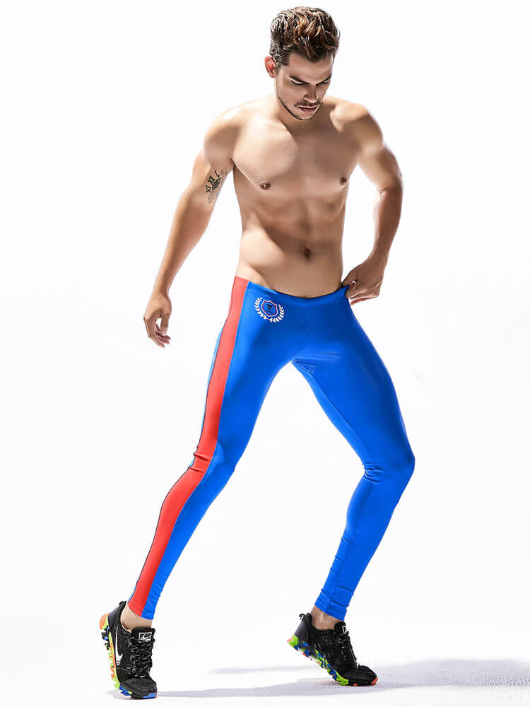Men's Colorblock Stretch Breathable Sports Pants