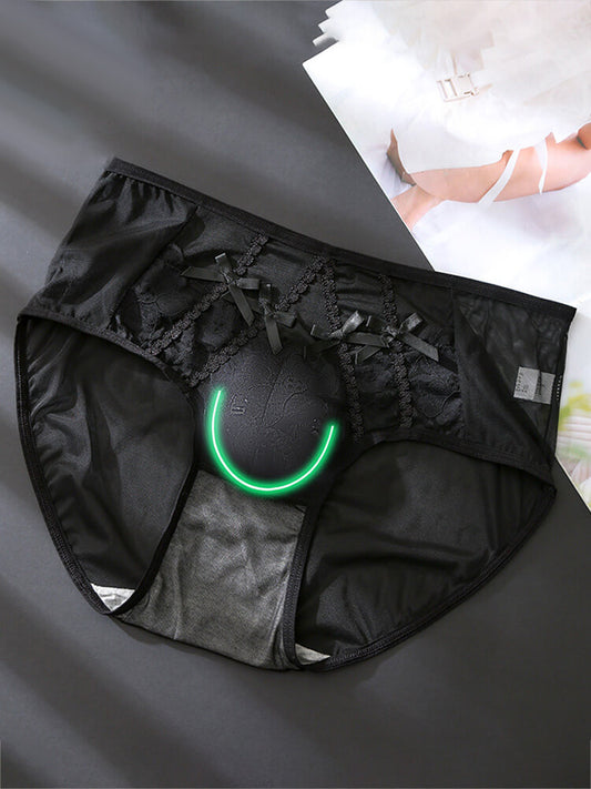 Men's Sexy Bow Detail Lace U-Pouch Briefs