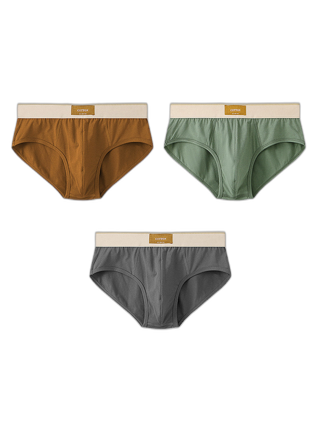 3 Pack Men’ Breathable Stretch-Cotton Briefs