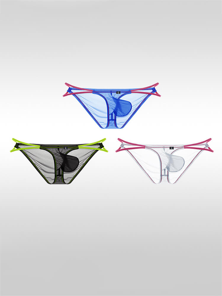 Men's Ultra-Thin See-Through Thin Belt Briefs