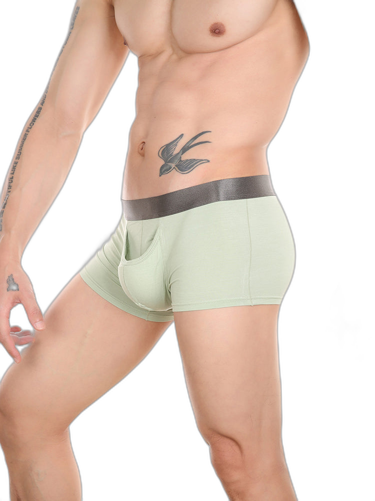 Men’s Dual Ball Pouch Trunks With Fly Front