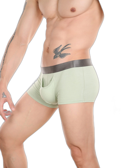 Men’s Dual Ball Pouch Trunks With Fly Front