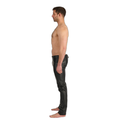 Prowler RED Leather Jeans Black