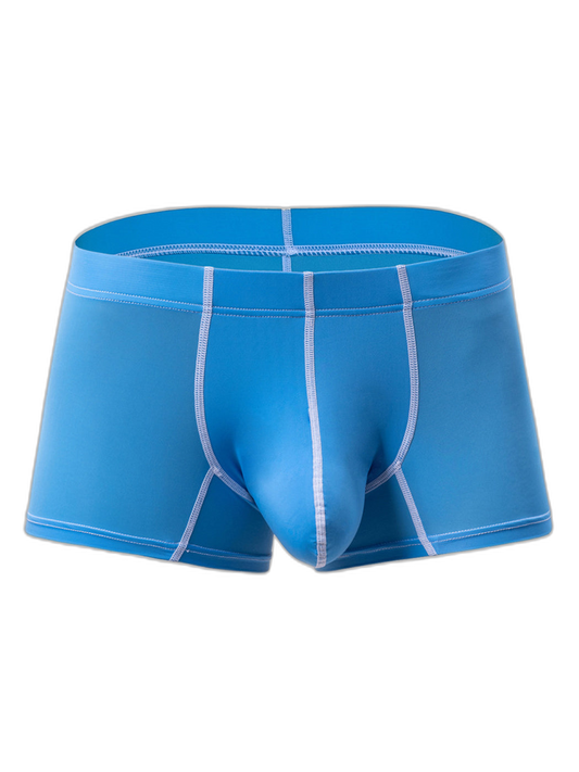 3 Pack Men's Large Pouch Contrast Binding Trunks