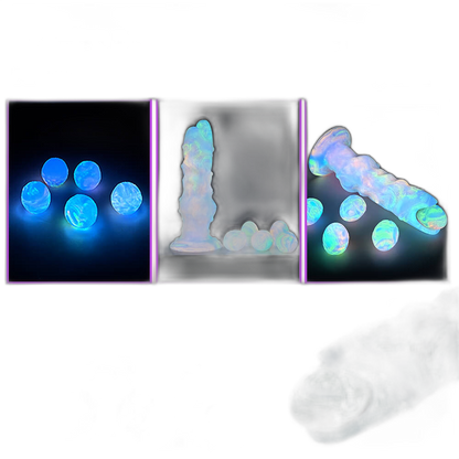 Firefly - 8 Inch Ovipositor Dildo - Glow In The Dark Alien Dildo - Egg Laying Kink
