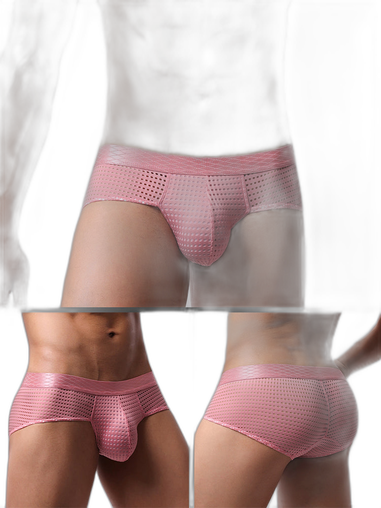 3 Pack Men's Quick-Dry Mesh Low-Rise Briefs