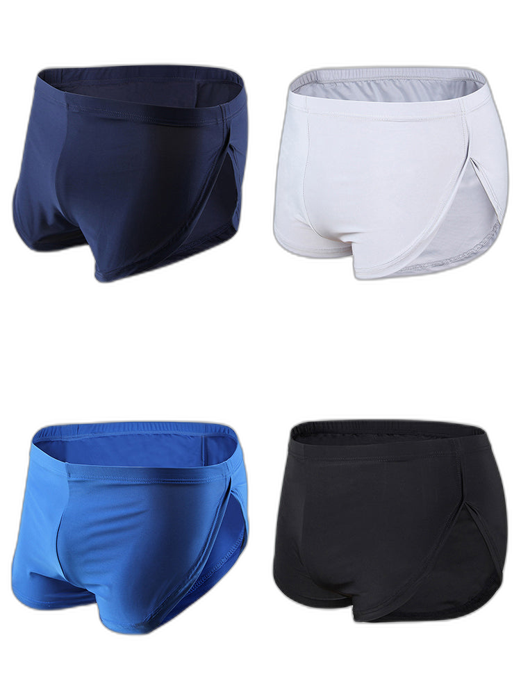 4 Pack Men’s Sexy High Vent Boxer Shorts