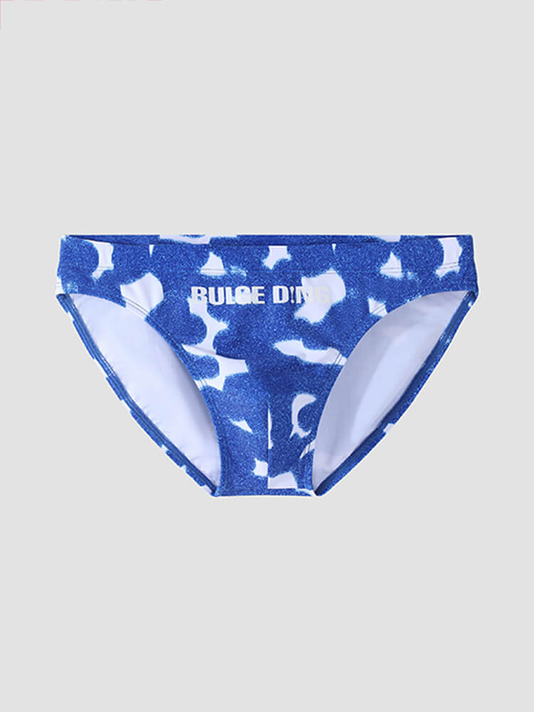 Men's Traces Contour Print Bikini Swim Briefs