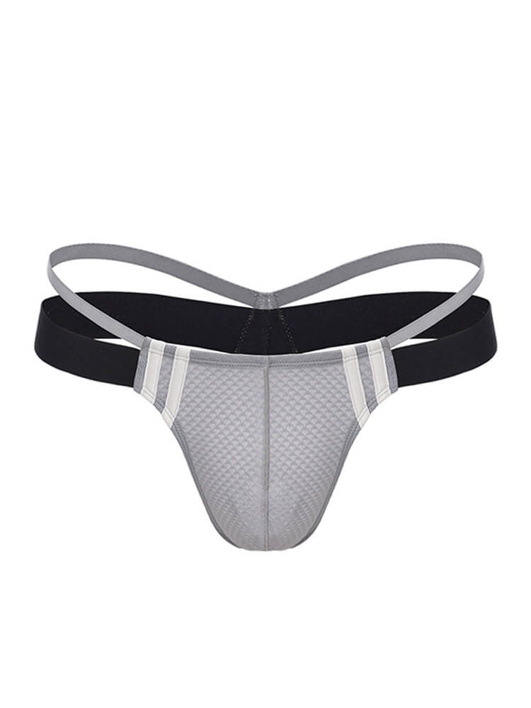 Men's Sexy Snake-Scale Pattern Jacquard Thong