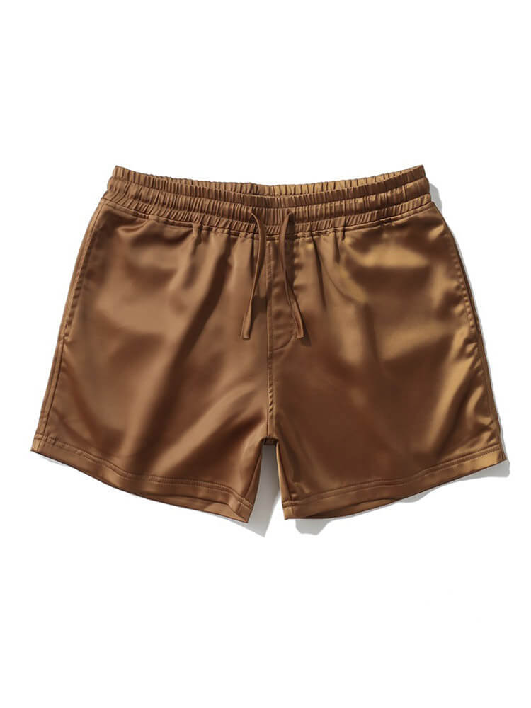 Men's Simple Solid Color Beach Shorts