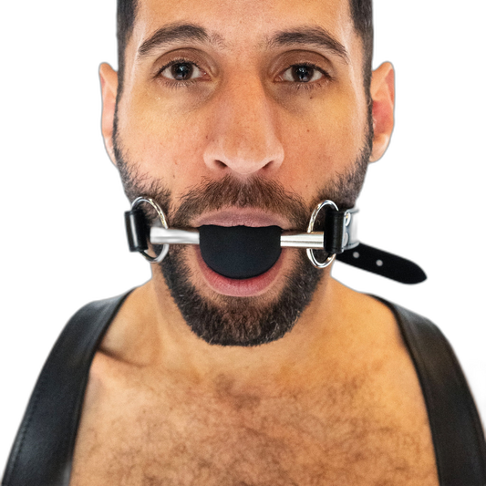 ruff GEAR Silicone Bar Ball Gag Black