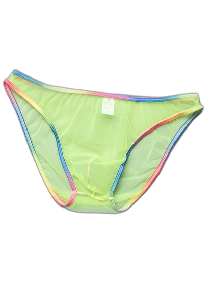 3-pack Men's Ultra-sheer Rainbow-edge Mesh Briefs