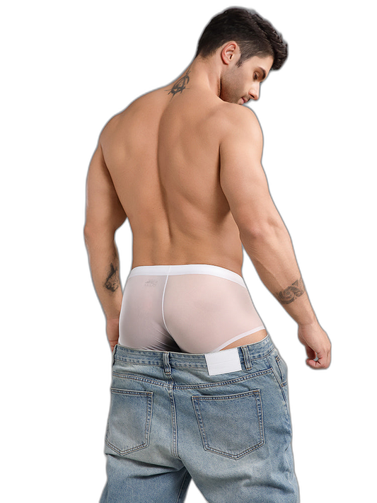 2 Pack Men's Ultra-Thin Breathable Antibacterial Crotch Briefs