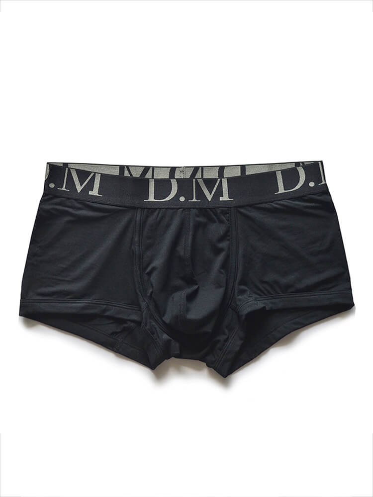D.M Men's Solid Color Low-Rise Modal Boxer Briefs