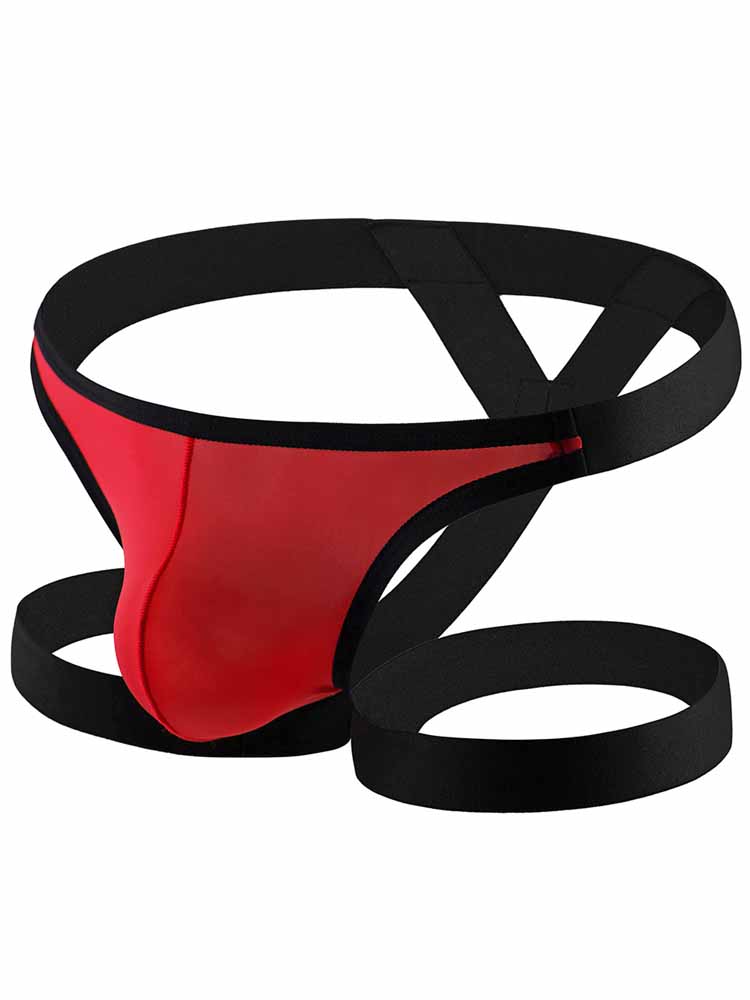 Men's Ice Silk Leg Band Thong - White